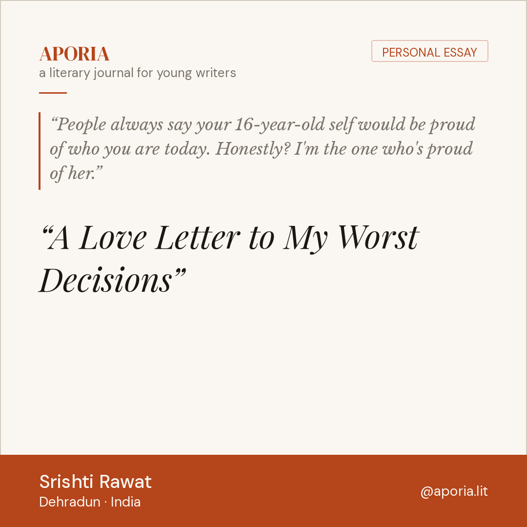 Contributor card for A Love Letter to My Worst Decisions