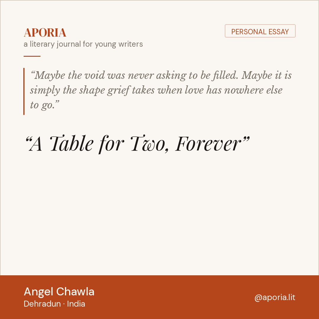 Contributor card for A Table for Two, Forever