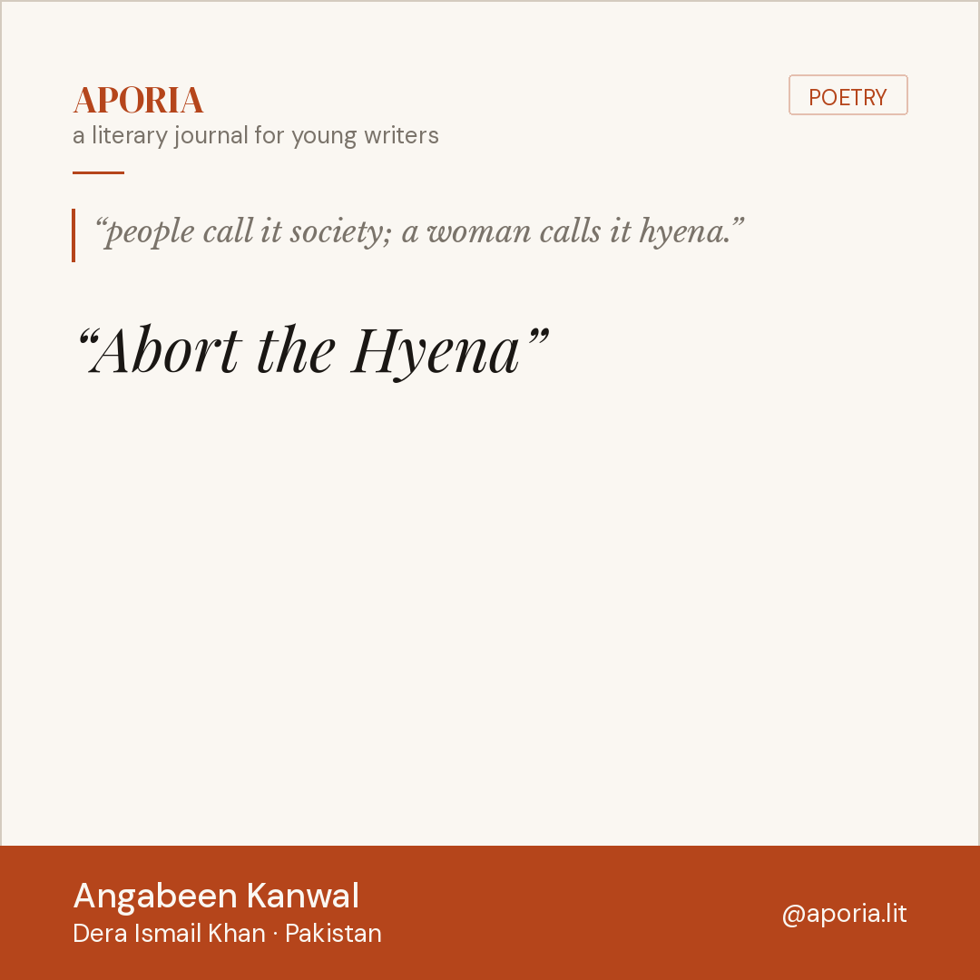 Contributor card for Abort the Hyena