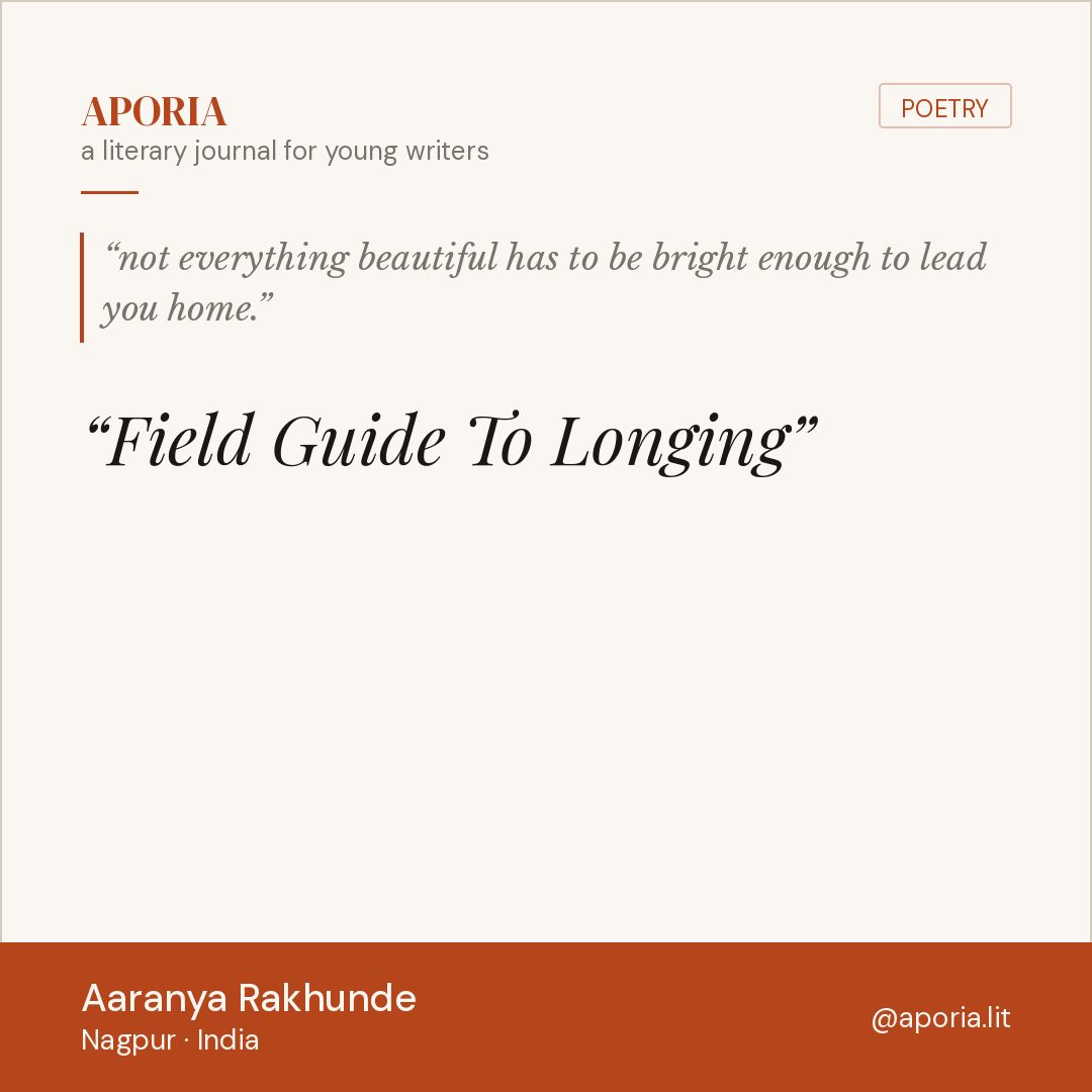 Contributor card for Field Guide To Longing