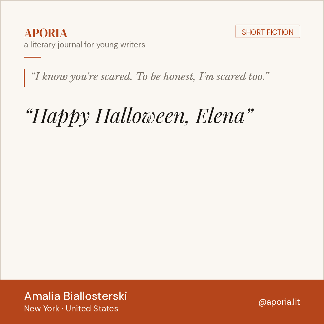 Contributor card for Happy Halloween, Elena