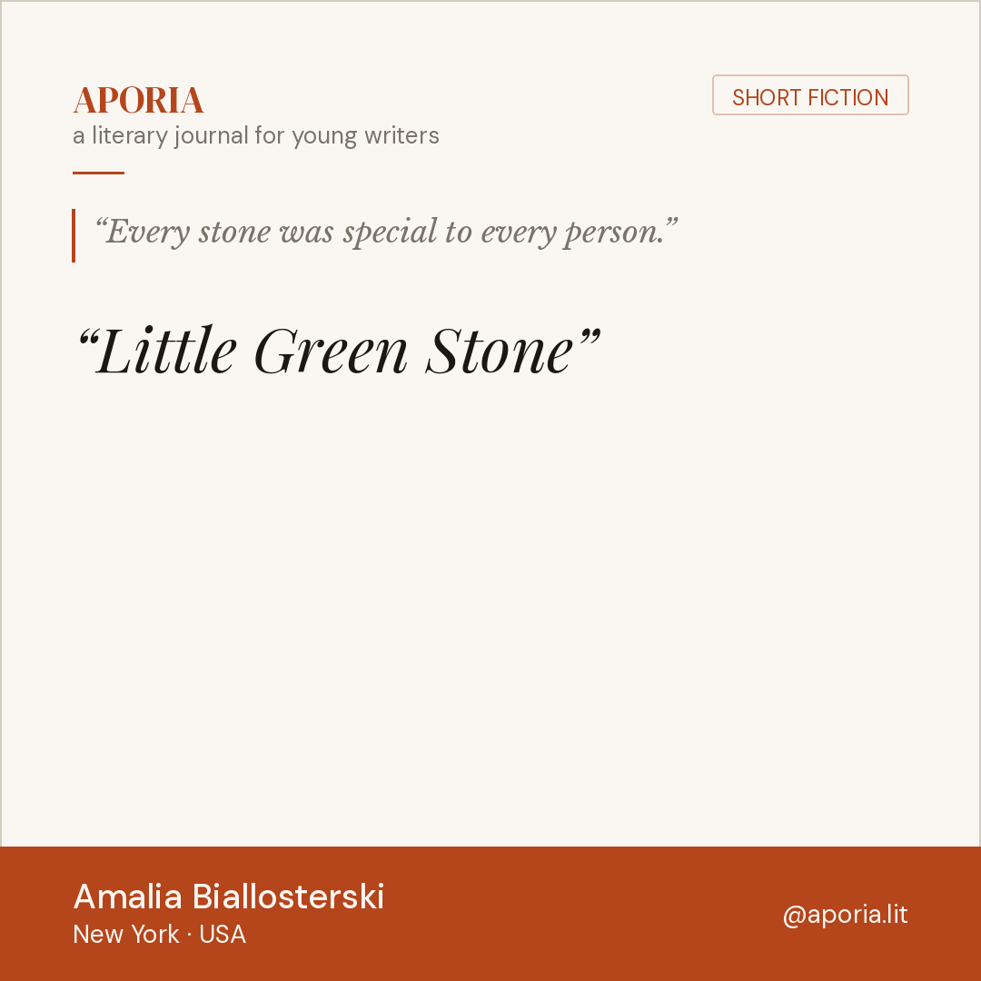 Contributor card for Little Green Stone