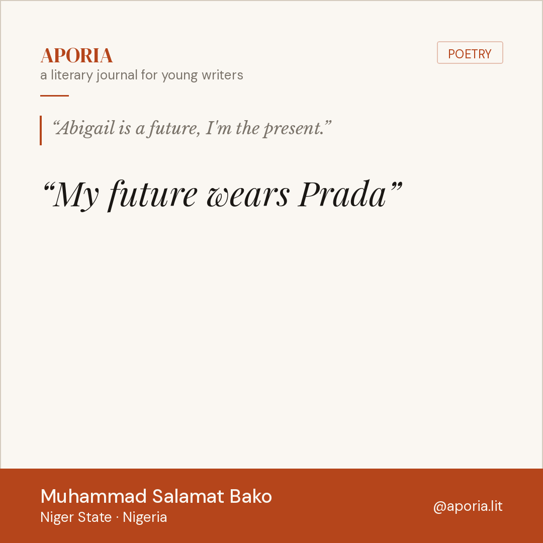 Contributor card for My future wears Prada