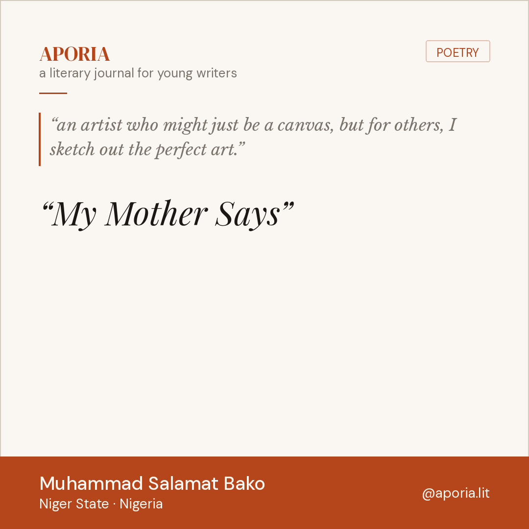 Contributor card for My Mother Says
