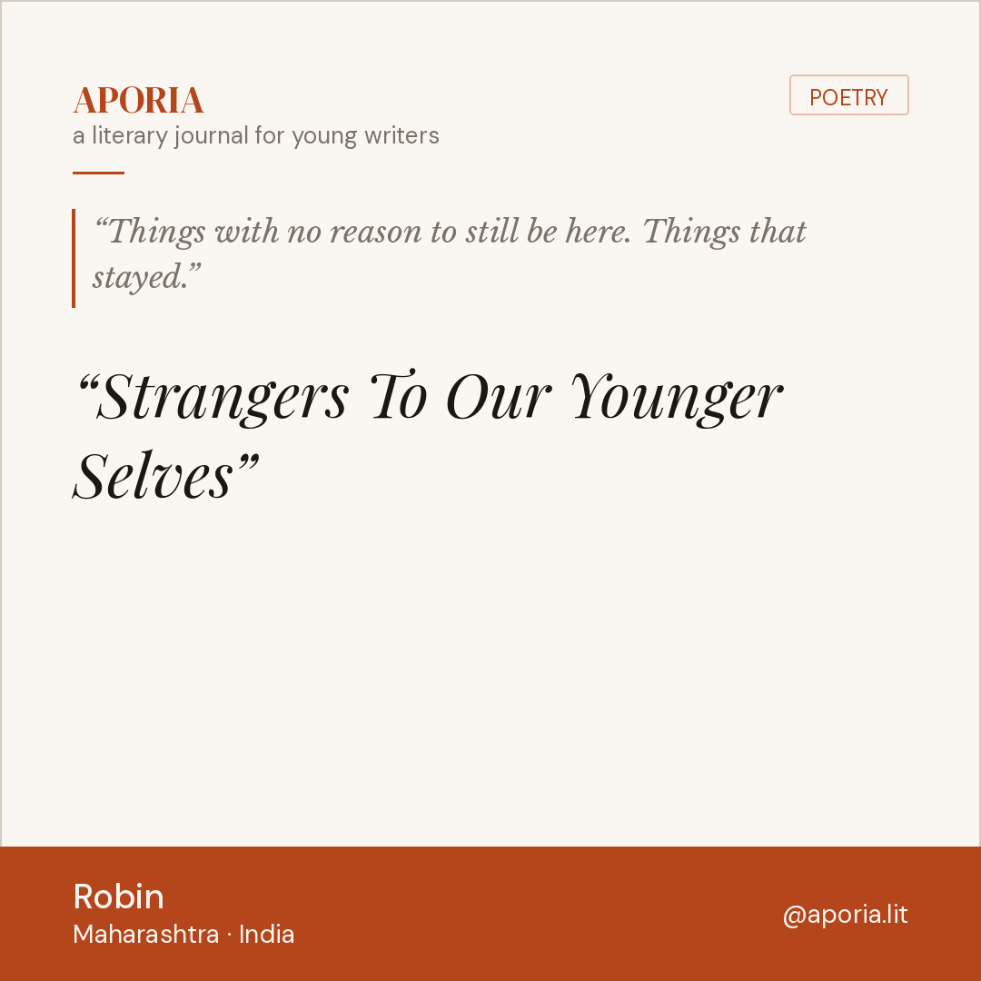 Contributor card for Strangers To Our Younger Selves