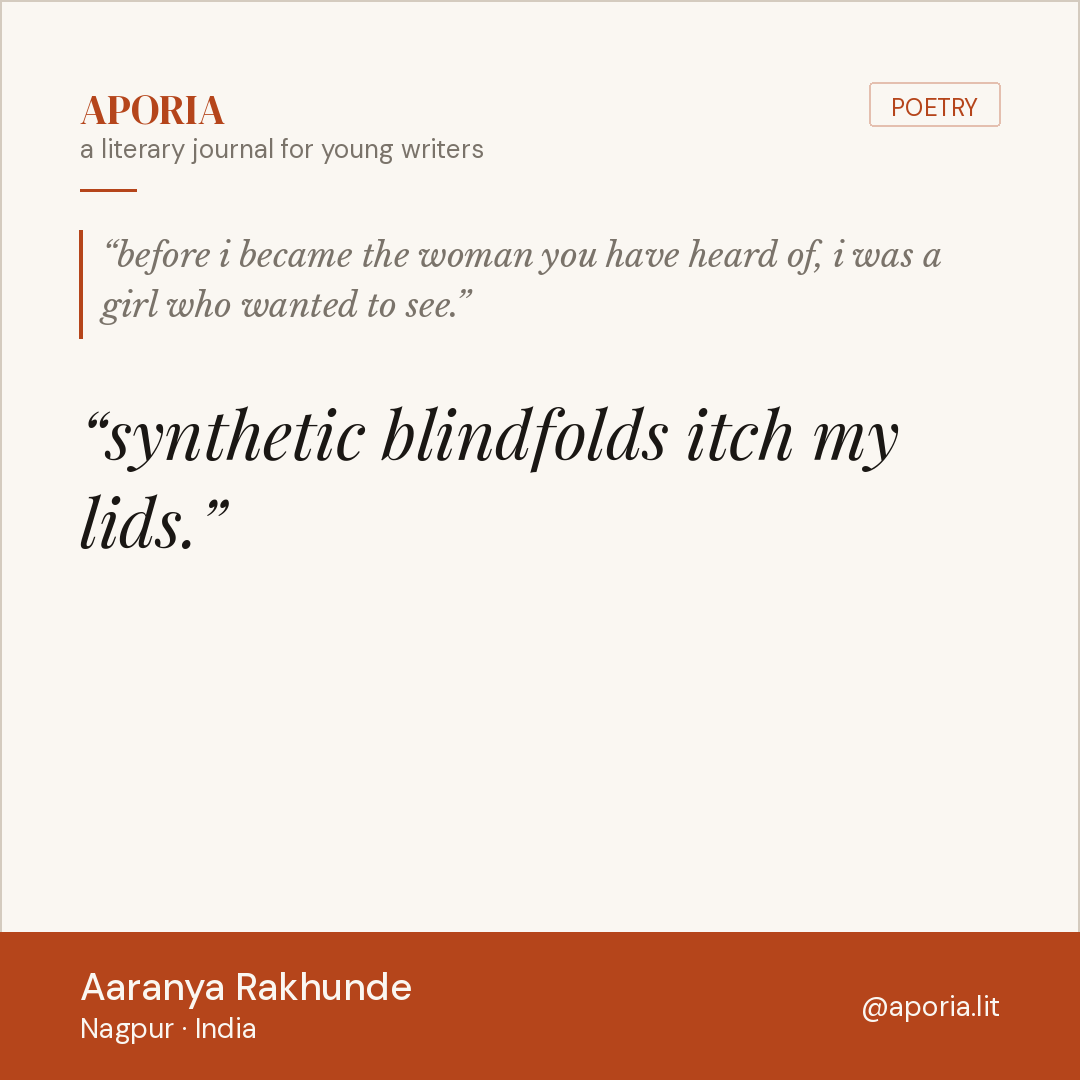 Contributor card for synthetic blindfolds itch my lids.
