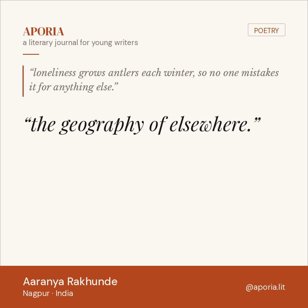 Contributor card for the geography of elsewhere.