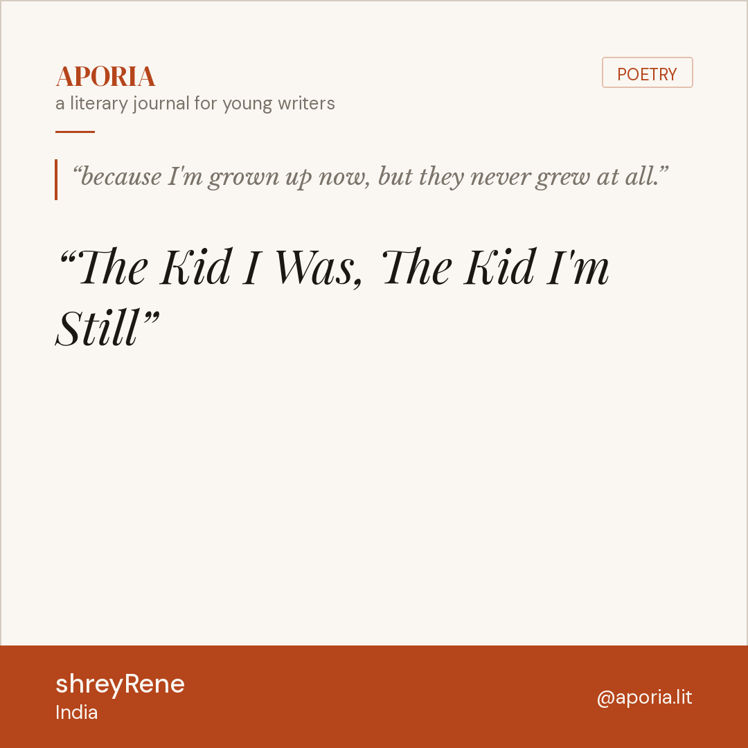 Contributor card for The Kid I Was, The Kid I'm Still
