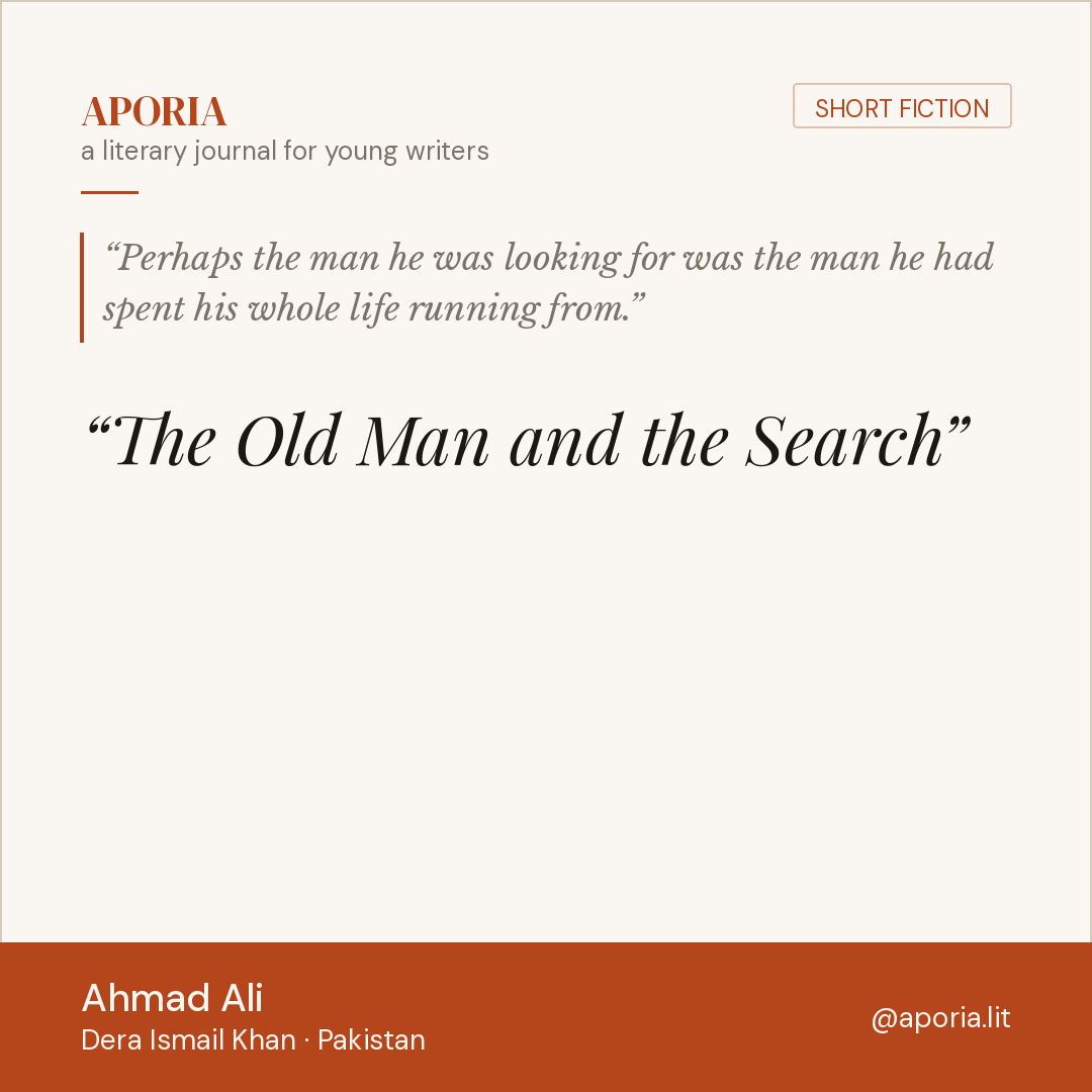 Contributor card for The Old Man and the Search