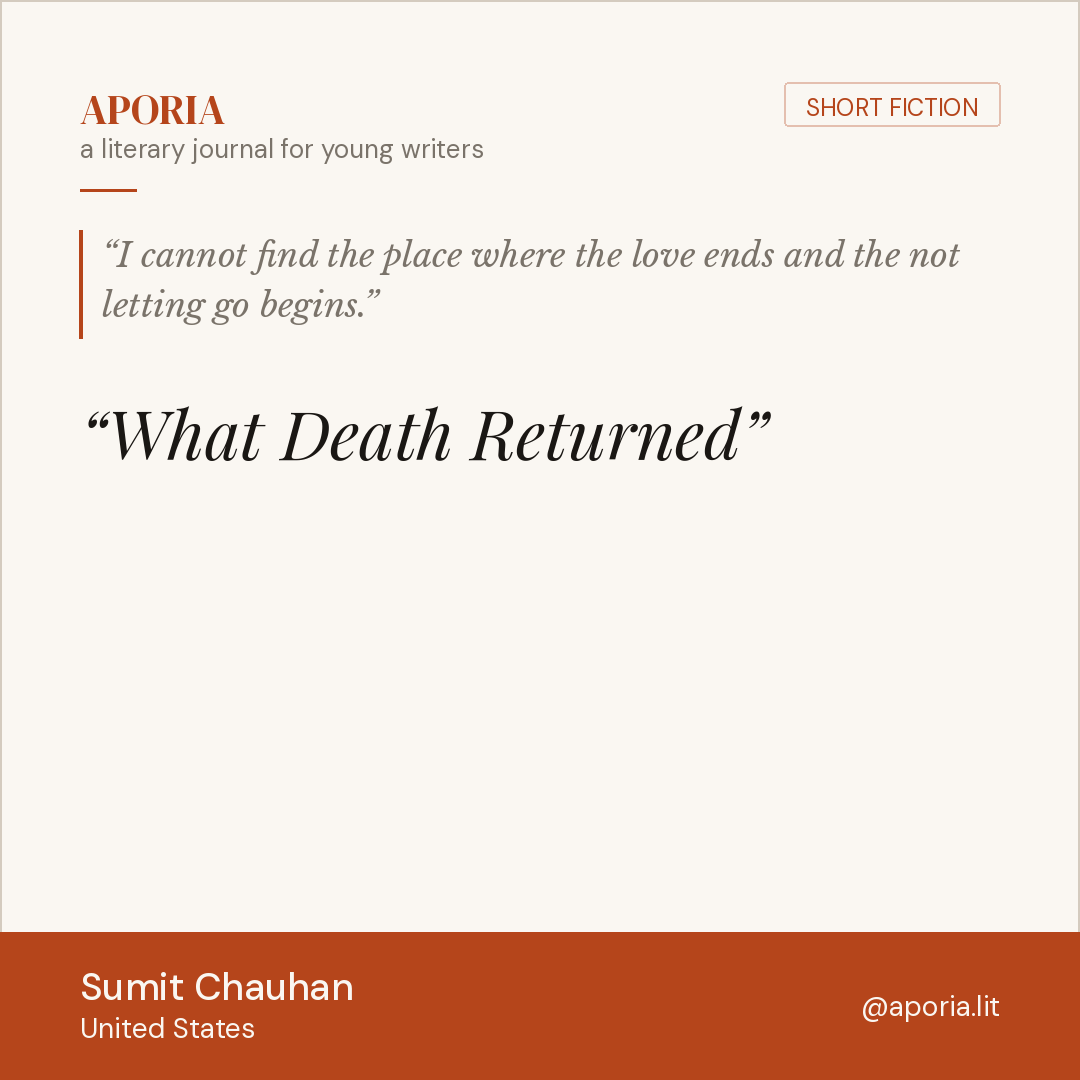 Contributor card for What Death Returned
