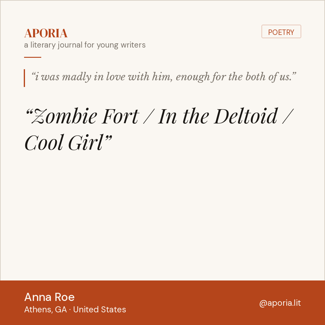 Contributor card for Zombie Fort / In the Deltoid / Cool Girl